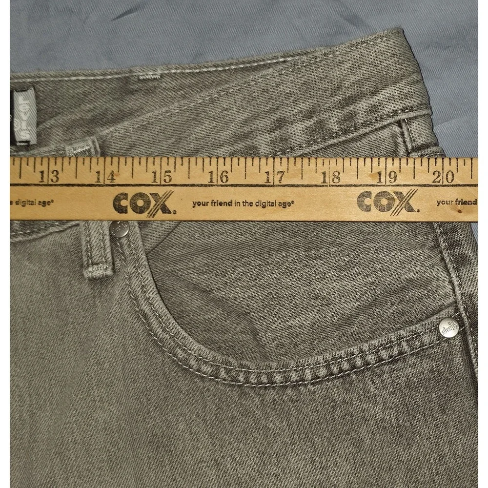 LEVI'S CLASSIC SILVER TAB LOOSE 100% COTTON GRAY 38x30 MENS JEANS